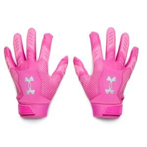 New Under Armour F9 Nitro Limited Edition Football Gloves 1381943-652 Pink Sz L